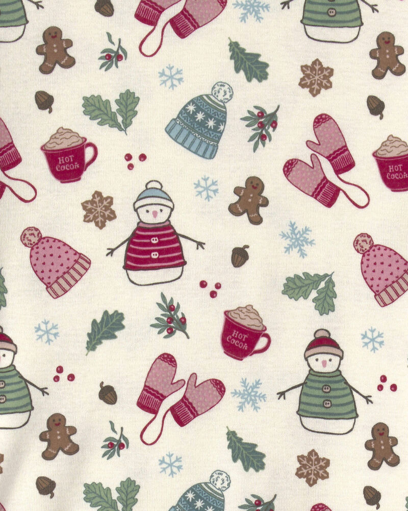 Filles - Pyjama 2 pi&egrave;ces en coton biologique au motif D&eacute;cor hivernal, image 3 sur 3 diapositives