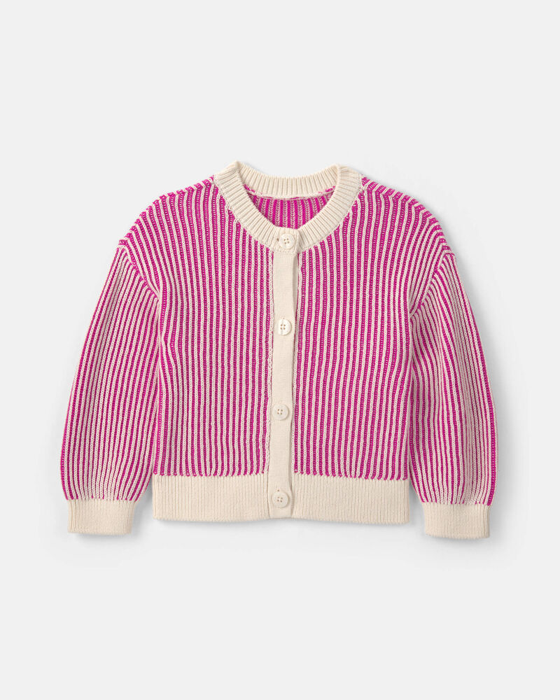 Toddler Girl Button-Down Cardigan Sweater - Pink, image 1 of 3 slides
