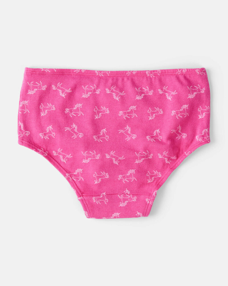 Girls 7-Pack Unicorn Brief Stretch Cotton Undies, image 2 of 3 slides