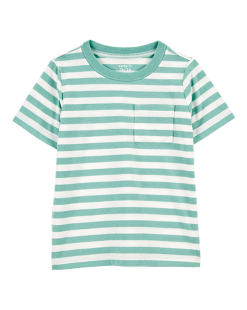 Toddler Striped Woven Short-Sleeve Tee, 