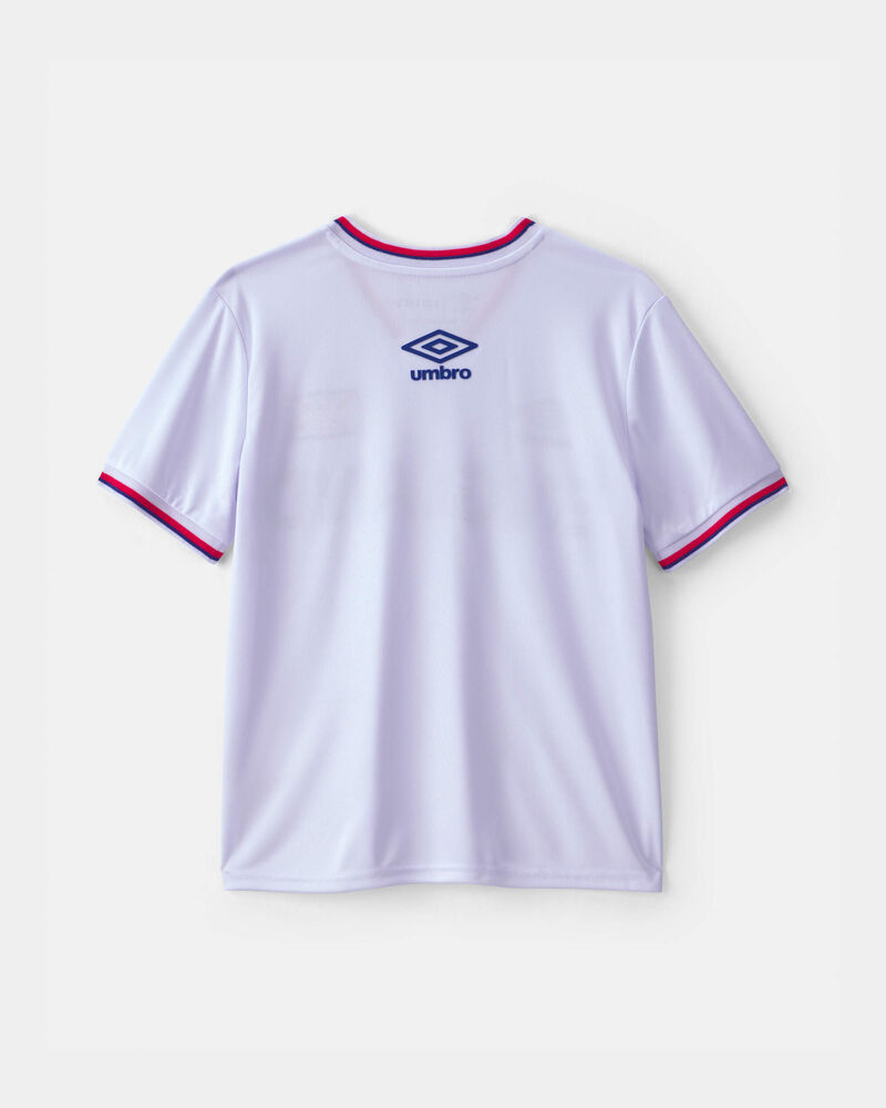 Ensemble 2 pi&egrave;ces chandail de soccer et short Umbro de l&rsquo;Angleterre pour jeune - Rouge/Bleu/Blanc, image 3 sur 14 diapositives