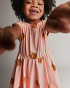 Toddler Girl Avenue Twirl&trade; Dress in Bee Print - Light Pink, image 4 of 5 slides