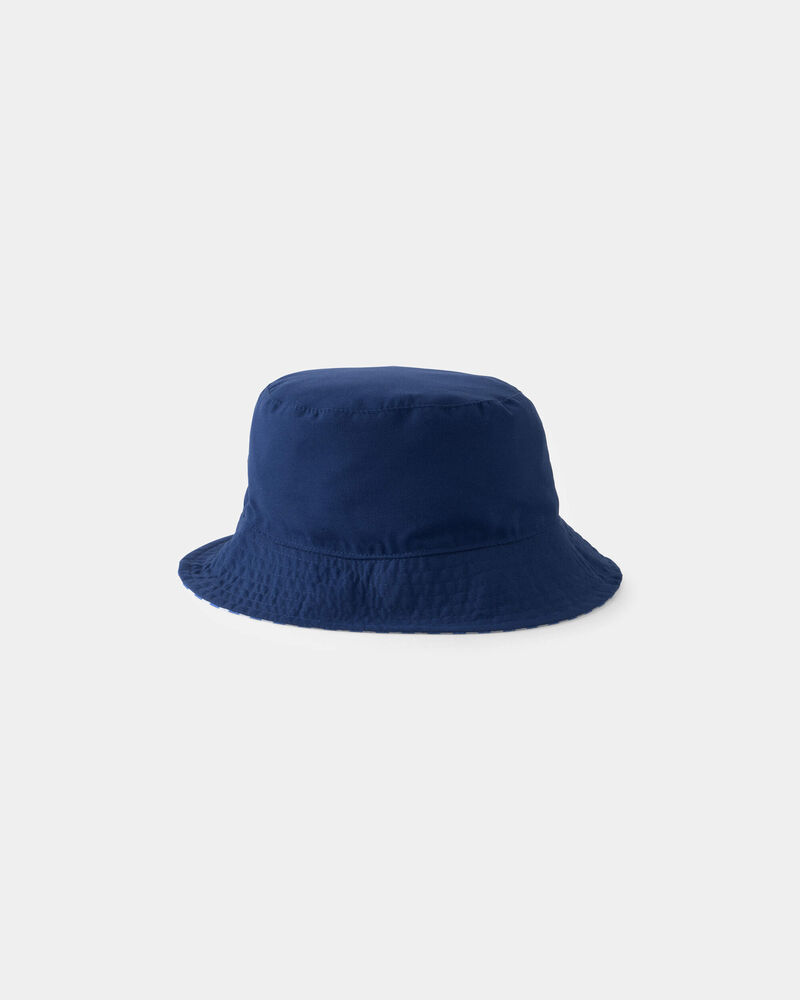 Toddler Boy Reversible Stripe Swim Hat - Blue, image 2 of 4 slides