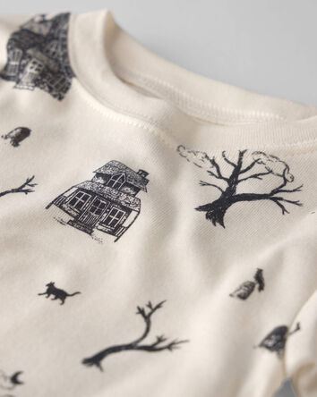Baby 2-Piece Organic Cotton Pajamas in Spooky Landscape, 