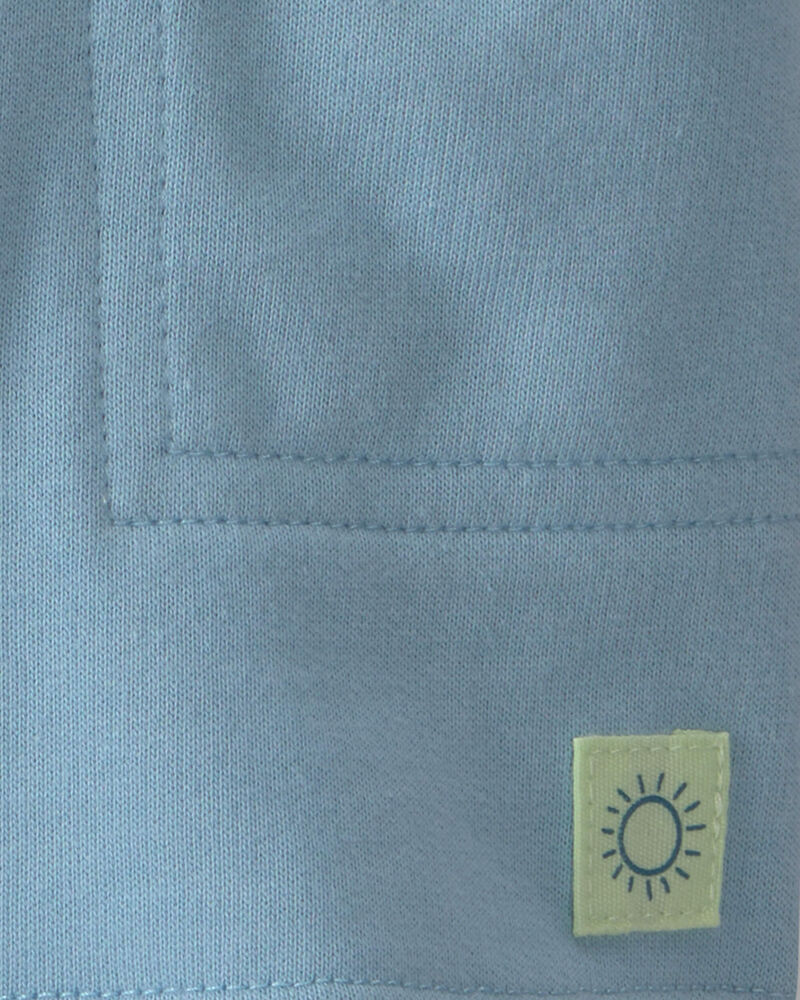 B&eacute;b&eacute; fille - Jupe-short en jersey bouclette - Bleu, image 3 sur 3 diapositives