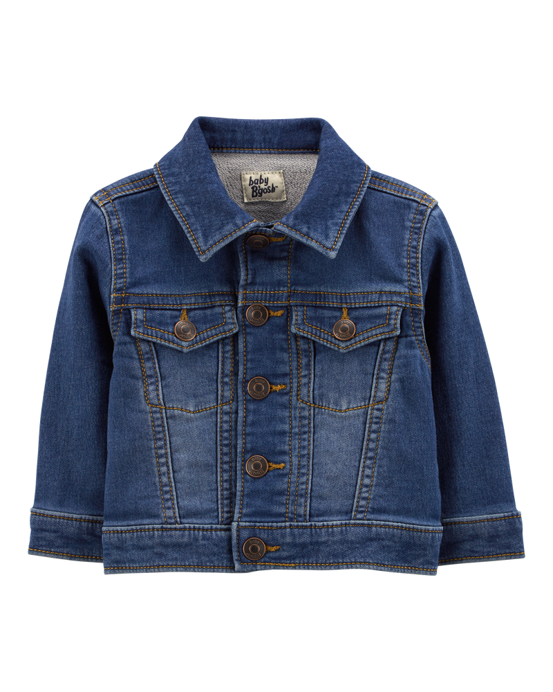 Baby Boy Classic Knit-Like Denim Jacket, image 1 of 4 slides