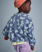 Toddler Otter Sweatshirt&trade; with Pockets in Abstract Print - Slate Blue, image 4 of 5 slides