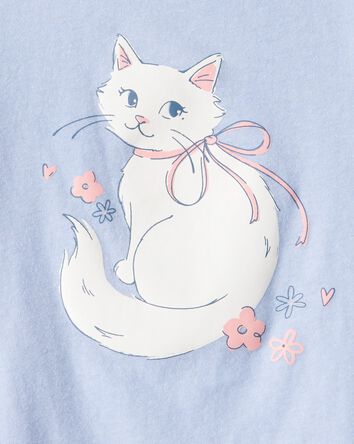 Toddler Girl Cat Long-Sleeve Graphic Tee - Blue, 