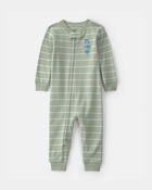 B&eacute;b&eacute; - Pyjama 1 pi&egrave;ce en 100 % coton &agrave; th&egrave;me plage - Vert, image 1 sur 3 diapositives
