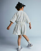 Toddler Girl Flowy Romper in Otter Avenue Print - Cream, image 5 of 6 slides