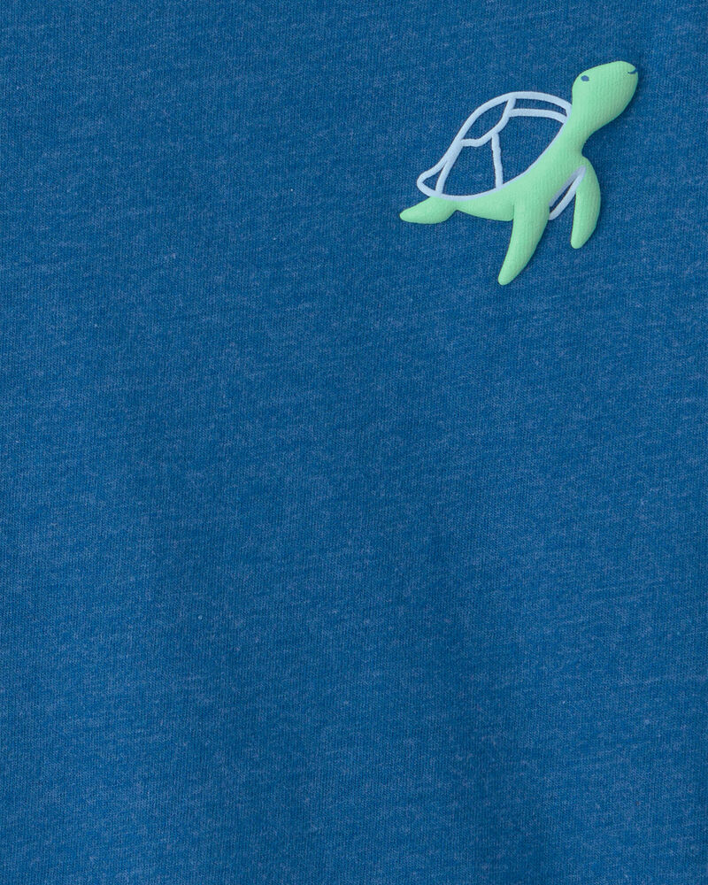 Tout-petit gar&ccedil;on - T-shirt &agrave; imprim&eacute; tortue de mer - Bleu, image 3 sur 3 diapositives