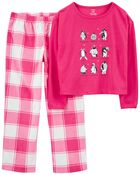 Kid 2-Piece Penguin Cotton & Fleece Pyjamas, image 1 of 3 slides