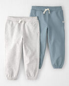 Toddler 2-Pack Organic Cotton French Terry Sweatpants, image 1 of 6 slides