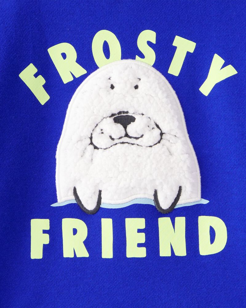 Toddler Boy Seal Pullover Sweatshirt - Blue, image 3 of 4 slides