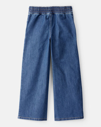 Kid Denim Wide Leg Pants, 