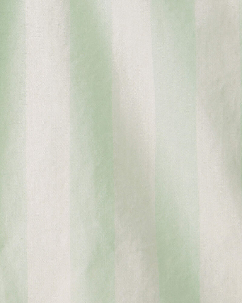B&eacute;b&eacute; fille - Pantalon &agrave; rayures - Vert/Ivoire, image 4 sur 4 diapositives