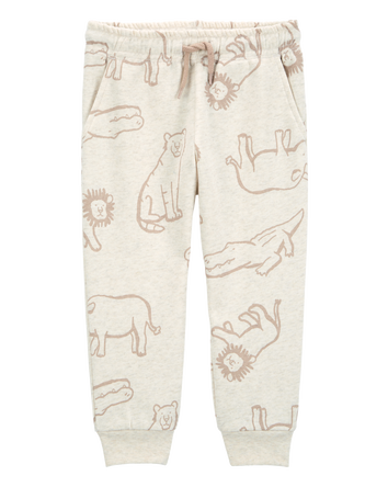 Baby Pull-On Animal Print Fleece Pants, 