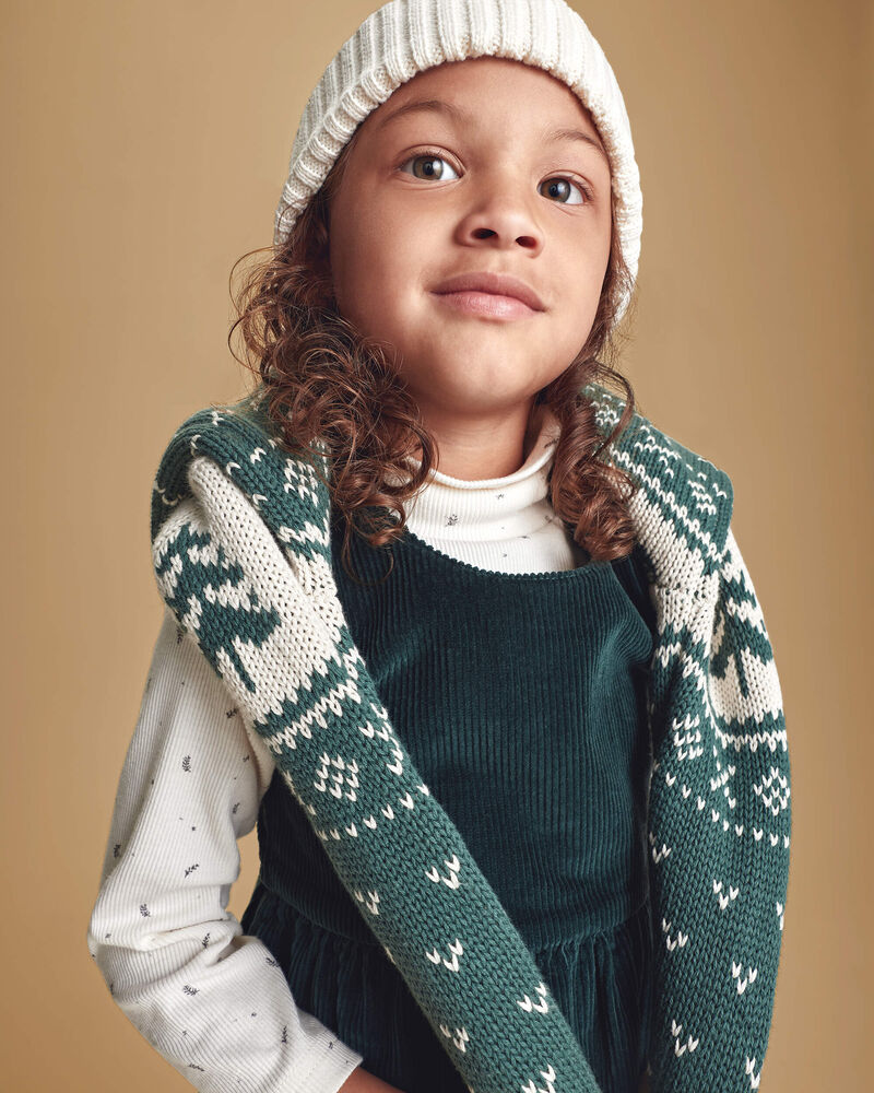 Tout-petit - Chandail tricot motif jacquard en coton biologique, image 5 sur 6 diapositives