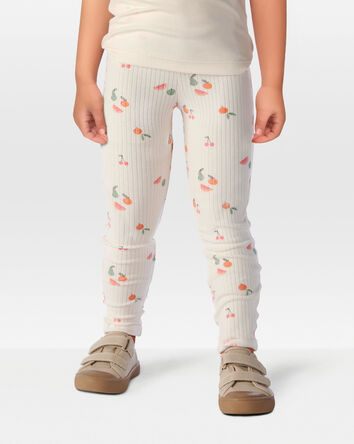 Toddler 2-Pack Organic Cotton Rib Leggings, 