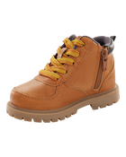 Toddler High Top Faux Leather Boots, image 5 of 6 slides