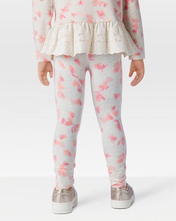 Toddler Heart-Print Stretch Leggings, 