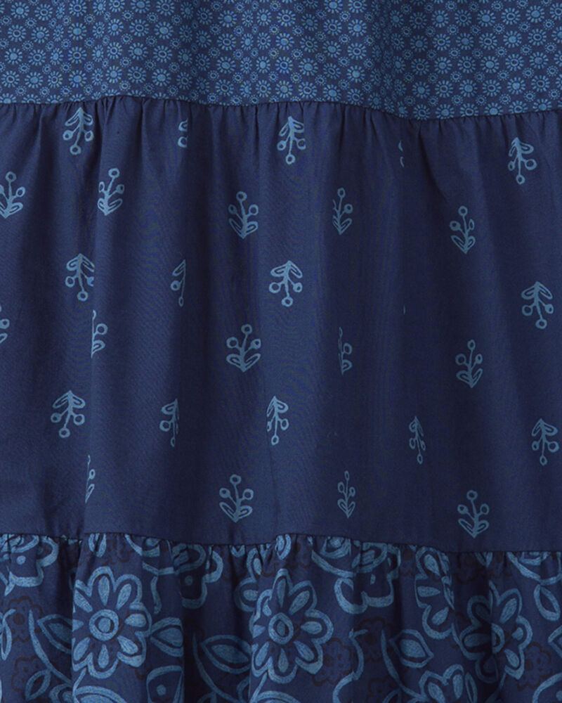 Girls Floral Maxi Dress - Navy, image 6 of 7 slides