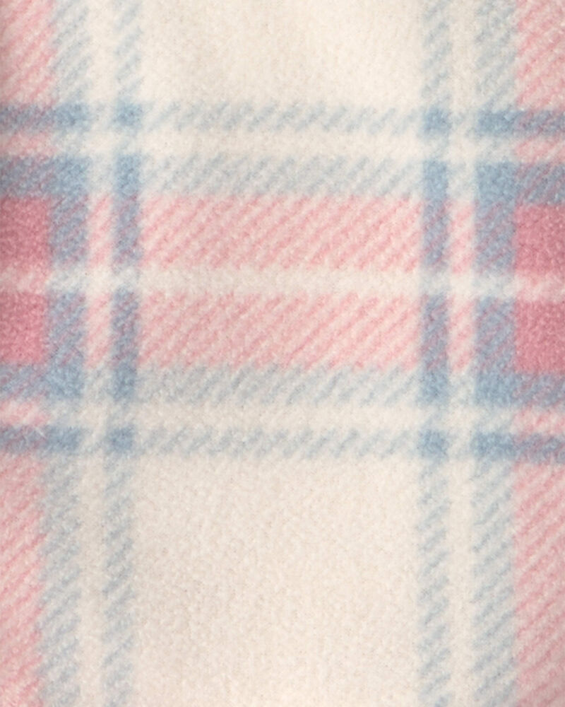 Baby Girl 3-Piece Plaid Fleece Layering Set - Pink, image 3 of 6 slides