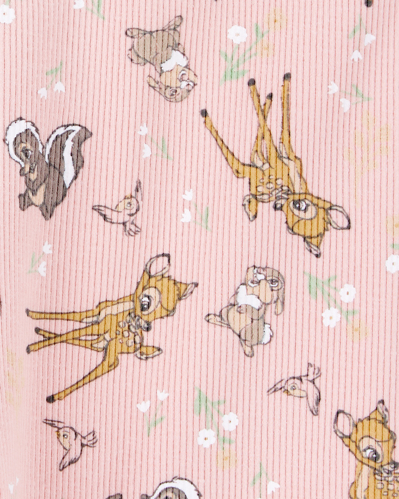 Toddler 2-Piece Bambi Flutter-Sleeve & Bike Short Set - Pink, image 5 of 5 slides