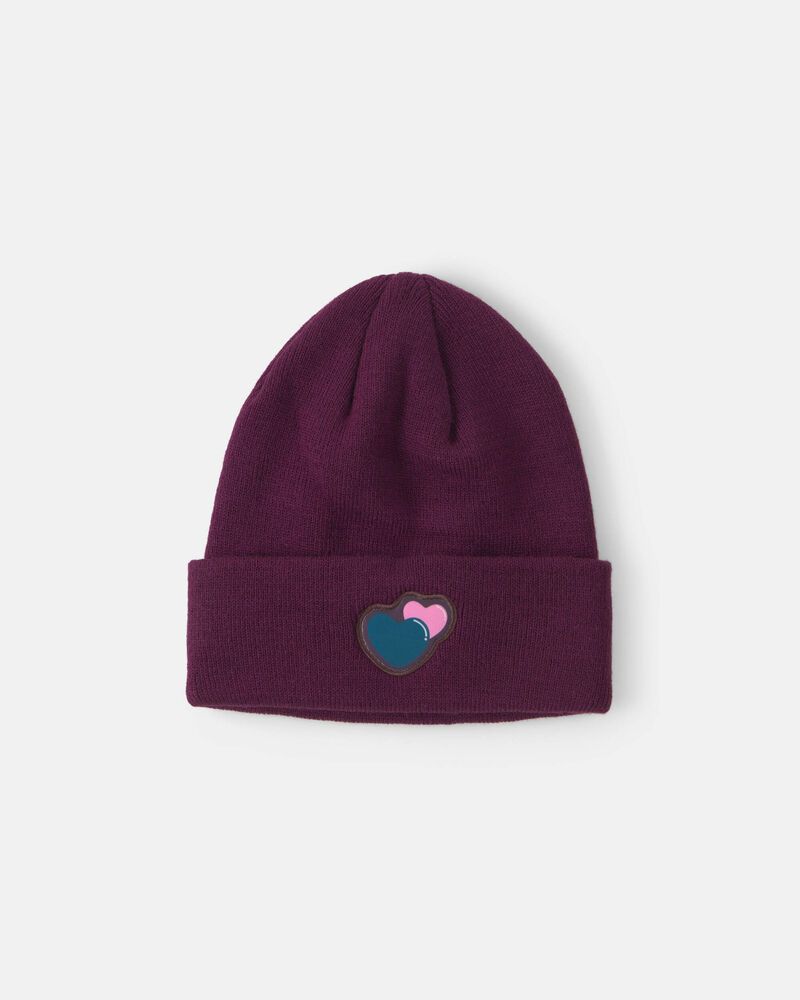 Filles - Tuque  C&oelig;urs Kombi - Mauve, image 1 sur 2 diapositives