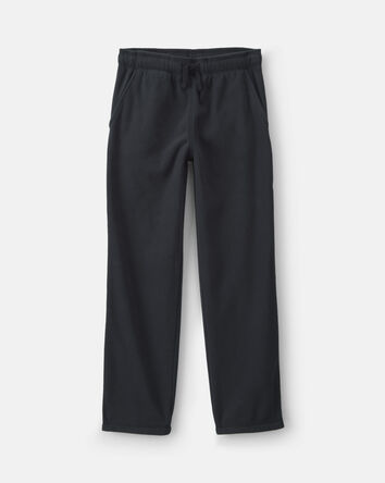 Boys Microfleece Wide-Leg Pants - Black, 