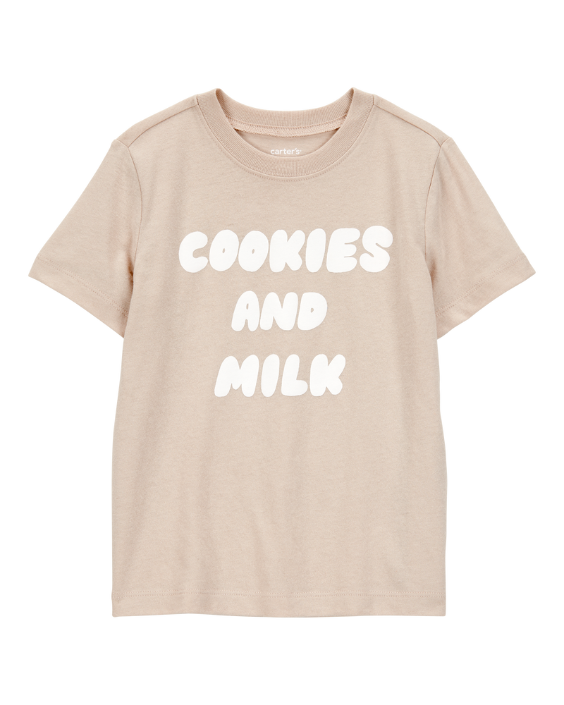 Toddler Boy Cookies & Milk Short-Sleeve Graphic Tee - Khaki, image 1 of 3 slides