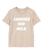 Toddler Boy Cookies & Milk Short-Sleeve Graphic Tee - Khaki, image 1 of 3 slides