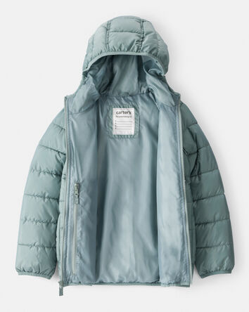 Kid Hooded Puffer Jacket - Green, 