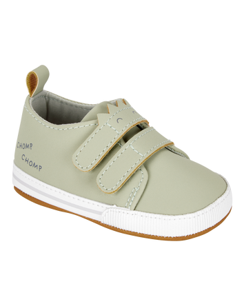 Bébé garçon - Chaussures à enfiler en maille souple à dinosaure - Vert olive, 