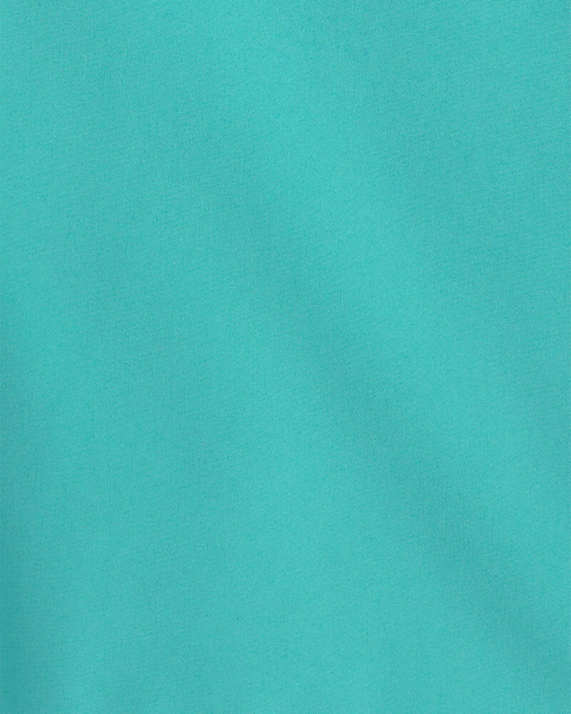 Girls Quilted Mid Weight Jacket- Aqua, image 3 of 4 slides