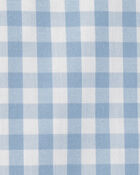 Toddler Plaid Woven Long-Sleeve Button-Down Shirt - Blue, image 2 of 3 slides