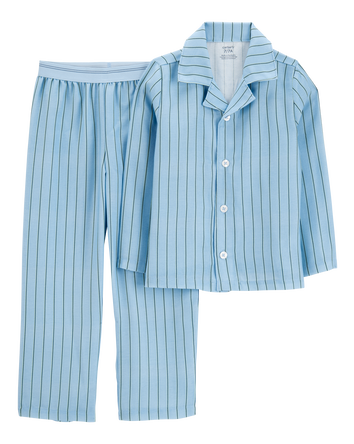 Kid Striped Loose Fit 2-Piece Pyjamas - Blue, 
