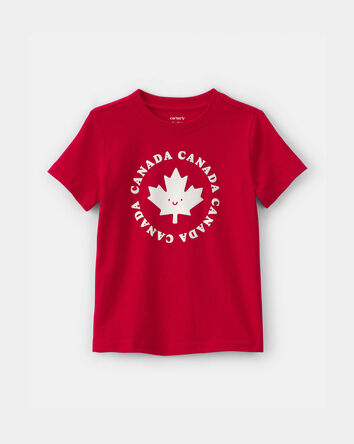 Tout-petit gar&ccedil;on - T-shirt &agrave; imprim&eacute; feuille d&rsquo;&eacute;rable pour la f&ecirc;te du Canada - Rouge, 