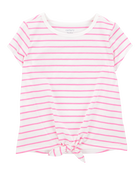 Baby Striped Short-Sleeve Tee - Pink, image 1 of 3 slides