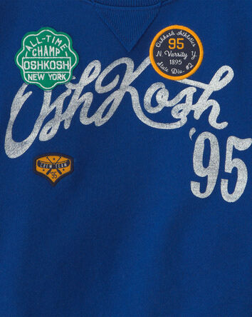 Chandail en jersey bouclette &agrave; logo OshKosh pour tout-petit - Bleu, 