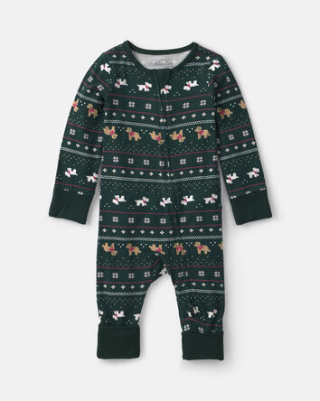 B&eacute;b&eacute; - Grenouill&egrave;re PurelySoft &agrave; fermeture &agrave; glissi&egrave;re double sens et motif jacquard &ndash; Vert, 