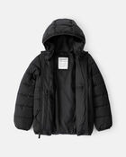 Boys Midweight Packable Puffer - Black, image 2 of 4 slides