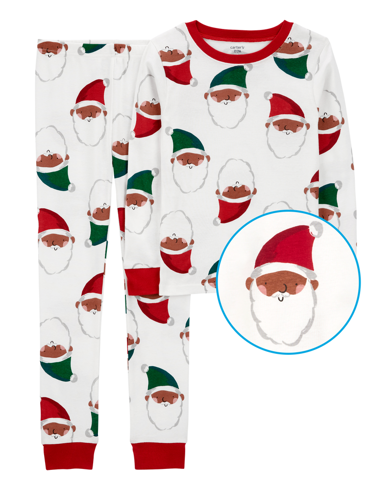 Kid 2-Piece Santa 100% Snug Fit Cotton Pyjamas, image 2 of 4 slides