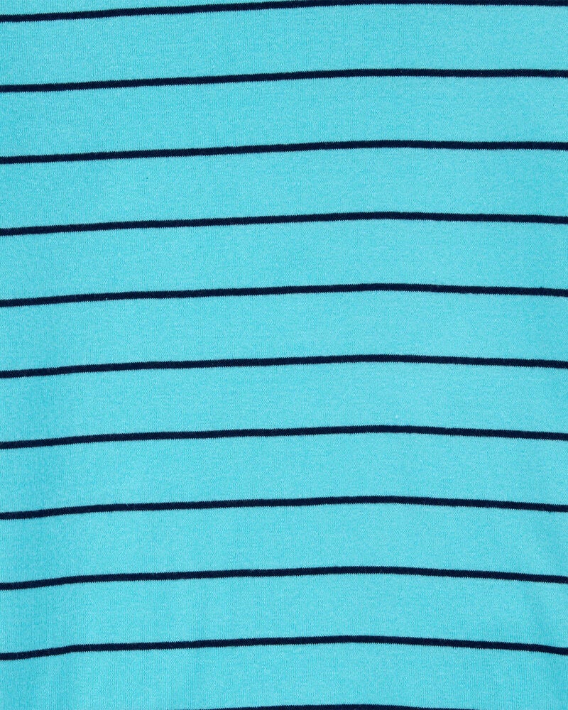 Kid 4-Piece Striped Dinosaur 100% Snug Fit Cotton Pyjamas, image 3 of 4 slides