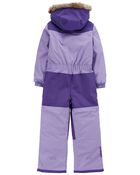 Kid 1-Piece Snowsuit With Bonus Hat And Neck Warmer, image 2 of 5 slides