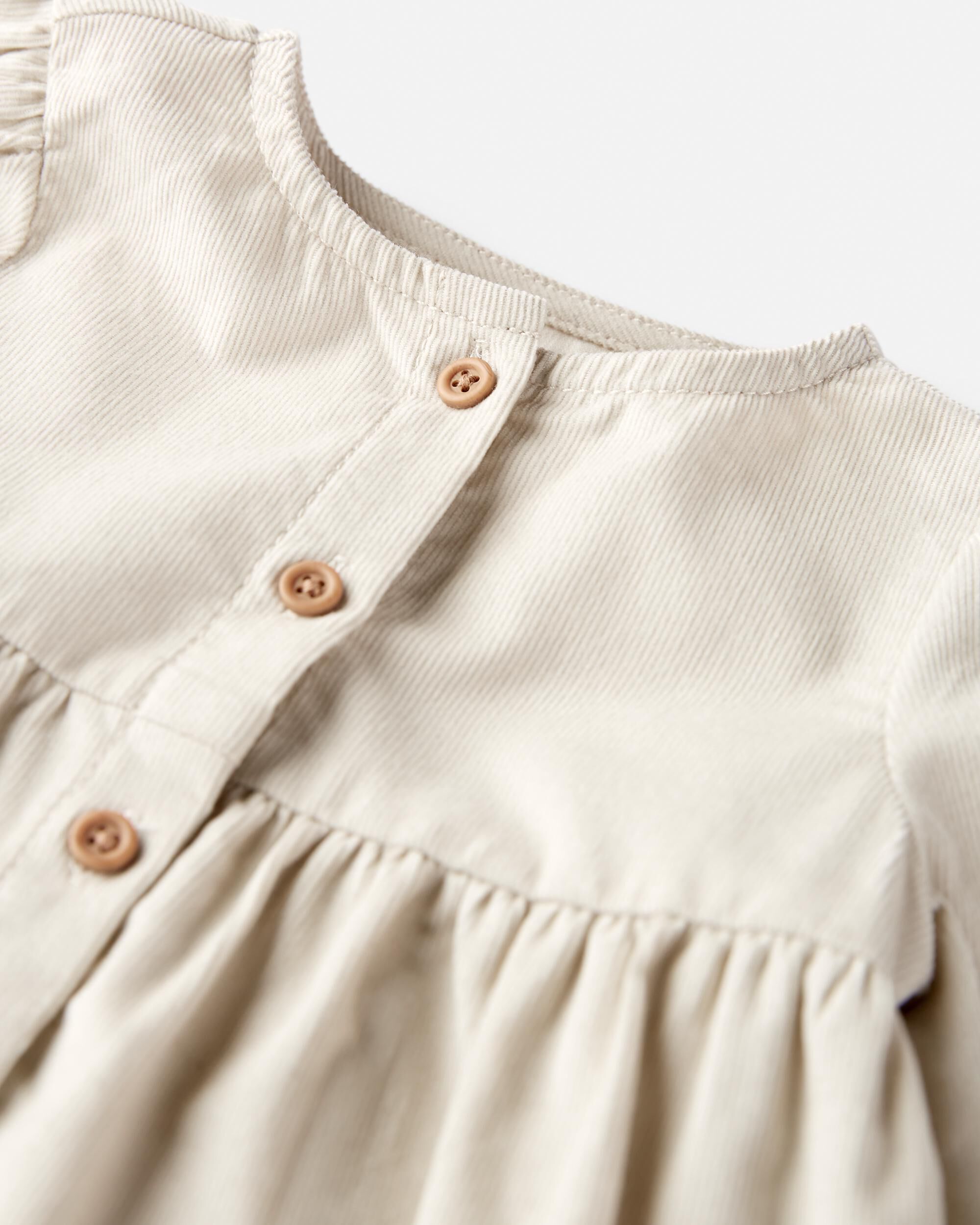 Corduroy button outlet front dress