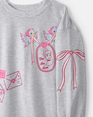 Filles - Chandail ouat&eacute; &agrave; Disney&copy; Princesses de la Saint-Valentin &ndash; Gris, 