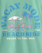 Boys Palm Tree Tropical Short-Sleeve Rashguard - Green, image 4 of 5 slides