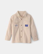 Boys Utility Button-Down Shirt - Beige, image 1 of 10 slides