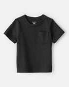 Bébé T-shirt à manches courtes de couleur unie - Noir, image 3 sur 4 diapositives
